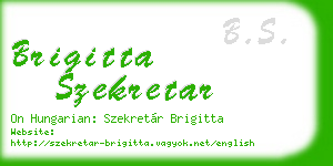 brigitta szekretar business card