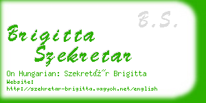 brigitta szekretar business card